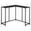 Table d'appoint, console, vestibule, étroit, d'angle, stratifié noir, métal noir, contemporain, moderne-130811348