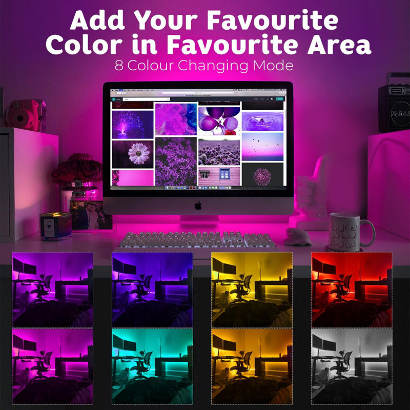 10-Inch RGB Adjustable Motion Sensor Under Cabinet Light Bar