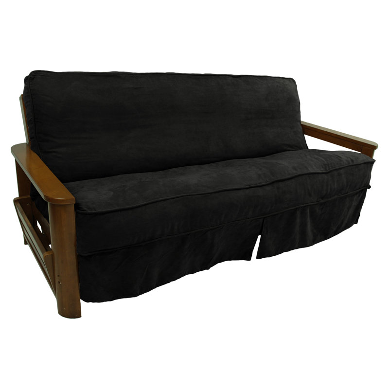 Housse pour futon à coussins carrés/rectangulaires, Noir