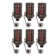 Royal Designs, Inc. Vintage Pull Chain Lamp Socket For Incandescent LED Bulbs, Oiled Rubbed Bronze, Set Of 6