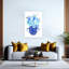Reproduction d'art mural bleu de Delft abstrait-728607437