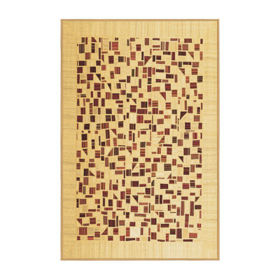 Tapis contemporains brun lavable à la machine 2638