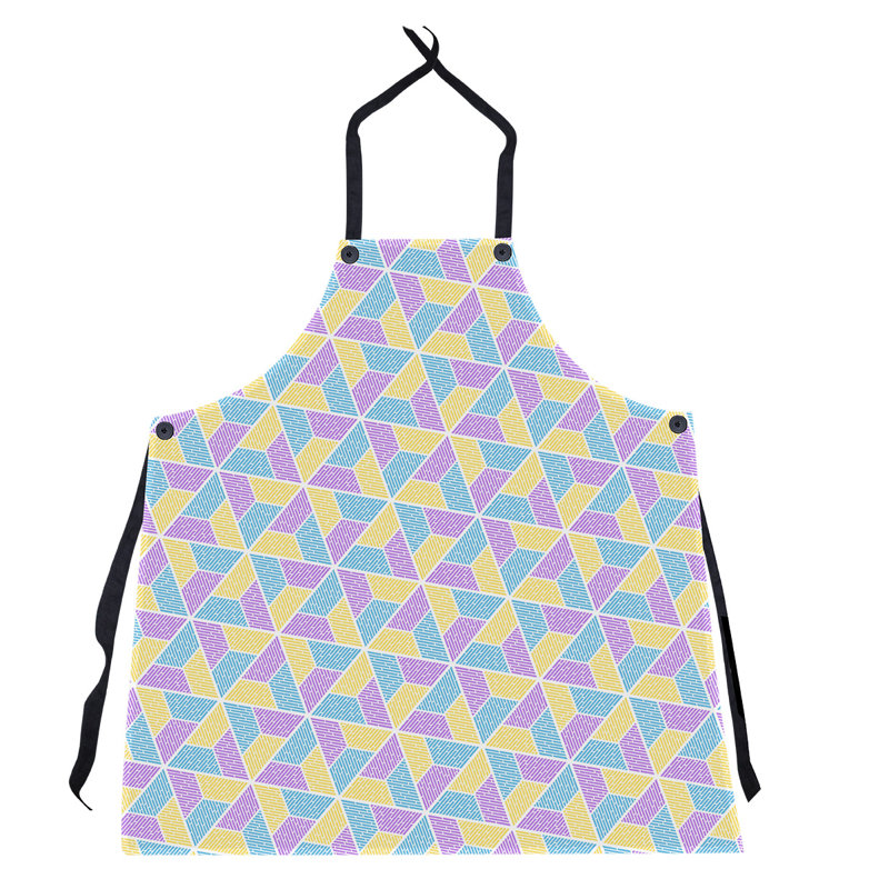 Bib Apron, Blue Purple/Yellow