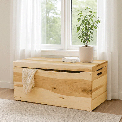 Palmer Hickory Blanket Chest, Natural Stain, 24 Inches