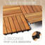 Carreaux de terrasse en bois d'acacia emboîtables 12 po x 12 po pour l'extérieur et l'intérieur
