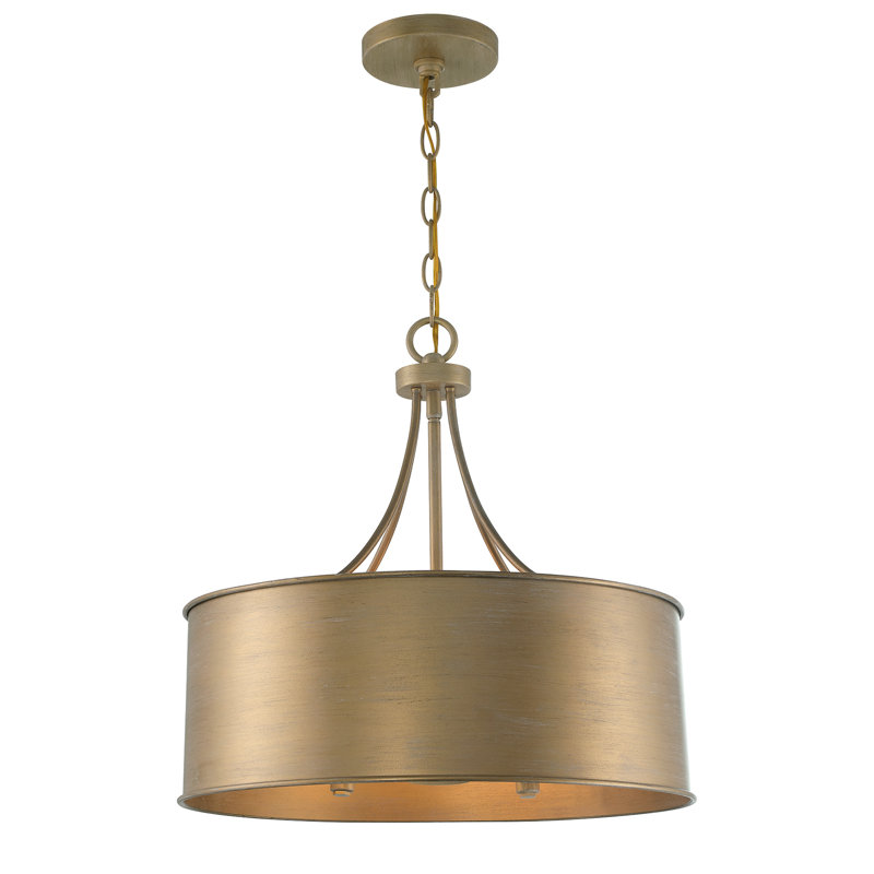 Meridian 4-Light Millom in Brushed Gold, Gold