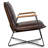 Santa Fe Lounge Chair, Faux Leather Upholstery in Chestnut