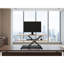 Convertisseur de bureau assis-debout réglable en hauteur (81 cm) pour deux écrans et ordinateur portable, poste de travail avec large plateau de clavier ergonomique, idéal pour les petits espaces, rehausseur de 50 cm.