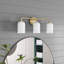 Luminaires de salle de bain 3 lumières or brossé avec verre givré