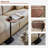 Amarian C-Shaped Side Table with Adjustable Height and Rotatable Table Top, Walnut