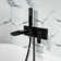 Wall Mounted Bathtub Faucet with Handheld Shower Single Handle Tub Filler Shower Faucet Set with Brass Rough-in Valve