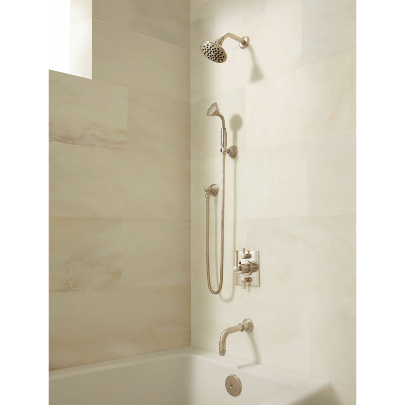 Miramar Deco Style Tub Spout, Satin Nickel