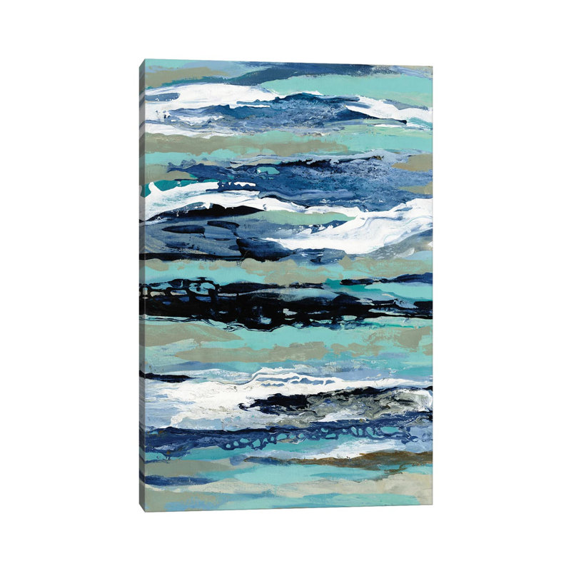 Coastal Sea Foam I by Silvia Vassileva - Wrapped Canvas Painting, 66.04 cm H x 45.72 cm W x 1.91 cm D