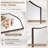 Dual Arch Scalloped Rectangular Bathroom Wall Mirror | Stainless Steel Frame-219697361-219697360