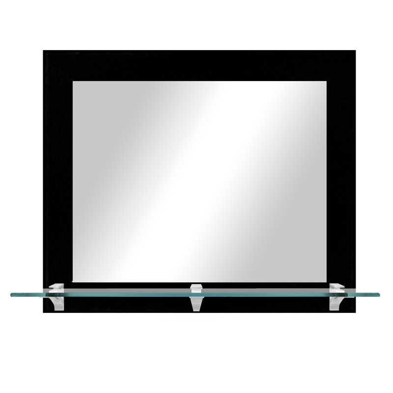 Kridia Flat Wall Mirror, Vertical, Light Silver/Brass, 25.5" H x 21.5" W