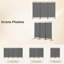 243cm W x 180cm H 3 - Panel Metal Folding Room Divider-643747891