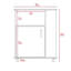 Armoire à porte simple inférieure H 29 po, une tablette ouverte, trois tablettes latérales inférieures-611184473