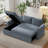 81-Inch Corduroy Sofa Bed, 2-In-1 Foldable Sofa Bed With Storage Space.-2086348507