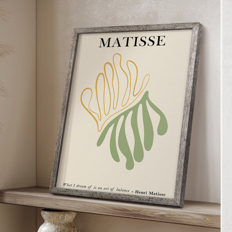 Matisse CDL XXXV, reproduction d'art encadrée - bois massif, H 30 po x l 24 po