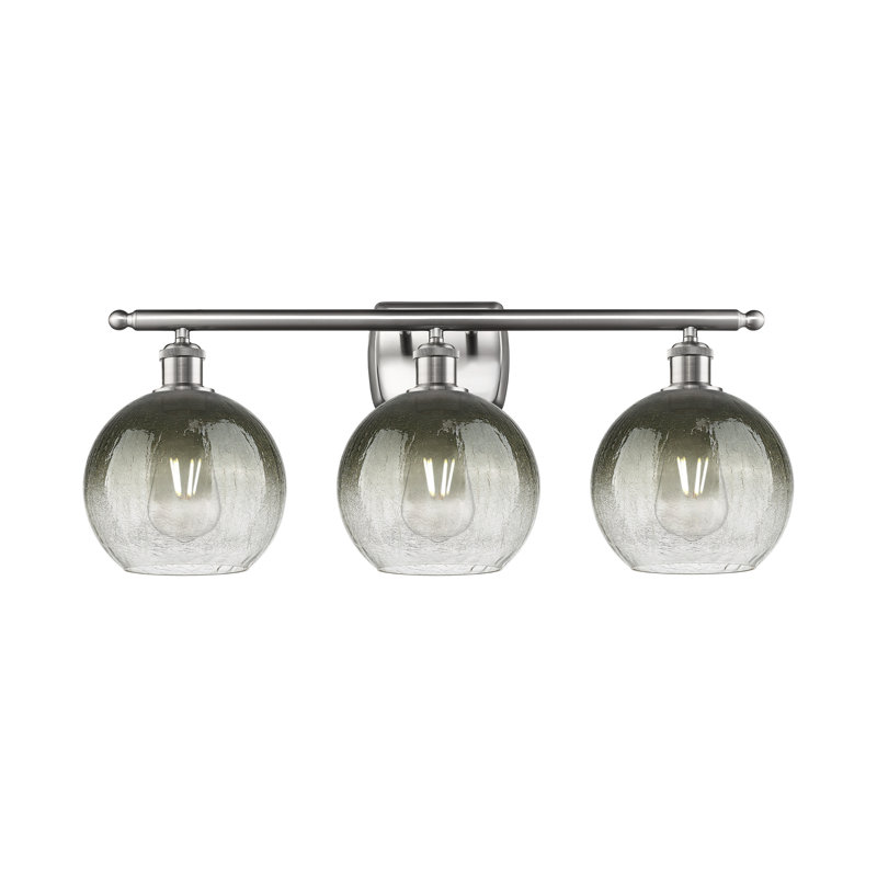 Éclairage pour meuble-lavabo de salle de bain 3 lumières Ballston - Appleton, Ardoise, Nickel satiné brossé