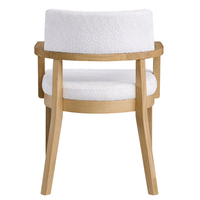 Two Gorge And Oak Side Chairs With Padded Seat, Natural Wood Frame Construction, For Enhanced Comfort, Straight Promoting Good Posture, Minimalist Dining Item Chair Of 2, Seating, Warm Aesthetic