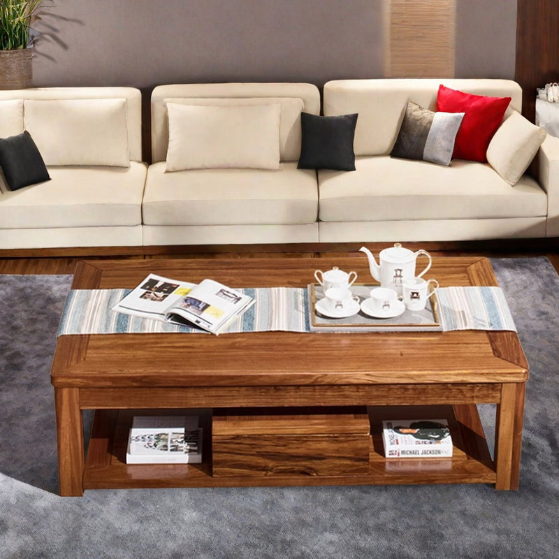 Mid-century style design solid wood coffee table