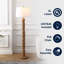 Lampe sur pied à DEL en fer / résine 61,5 po Rustara