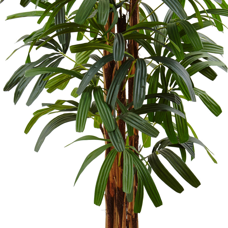 65 " H Faux Palm Tree in Stone Planter
