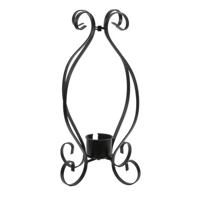 Weather Resistant Metal Abstract Gazing Ball Stand
