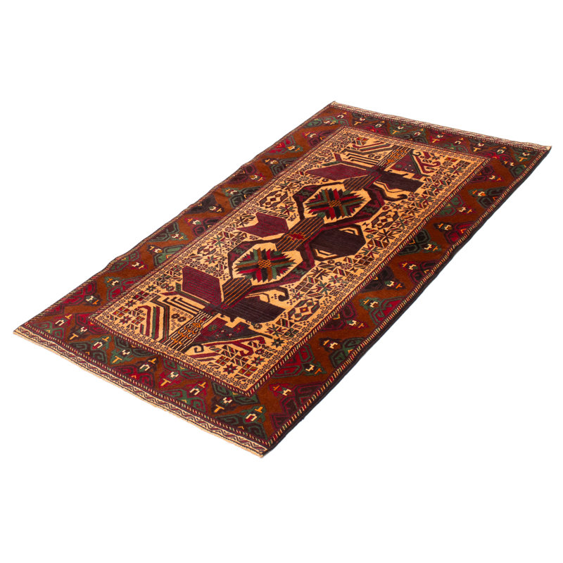 Tapis beige Teimani 3 pi 9 po x 6 pi 7 po