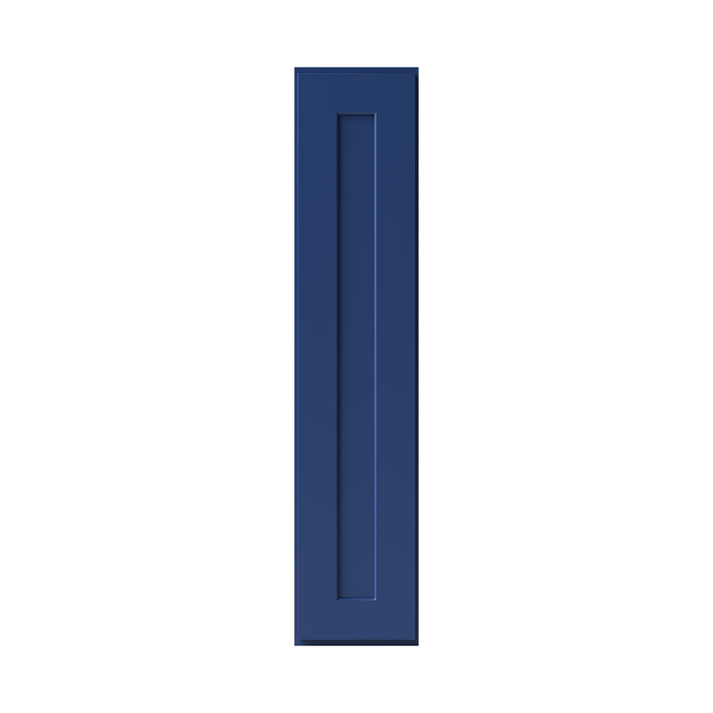 Armoire de cuisine en bois massif prête à assembler, H 42 po x l 9 po x P 12 po, Shaker bleu