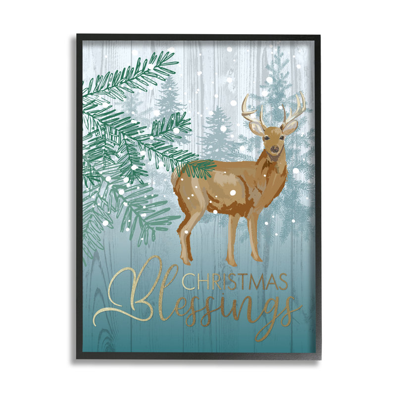 Christmas Blessings, Giclée encadrée noir minuit, H 14 po x l 11 po x P 1,5 po