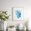 Azure Ocean Herbarium 1' Framed Graphic Art Print on Glass