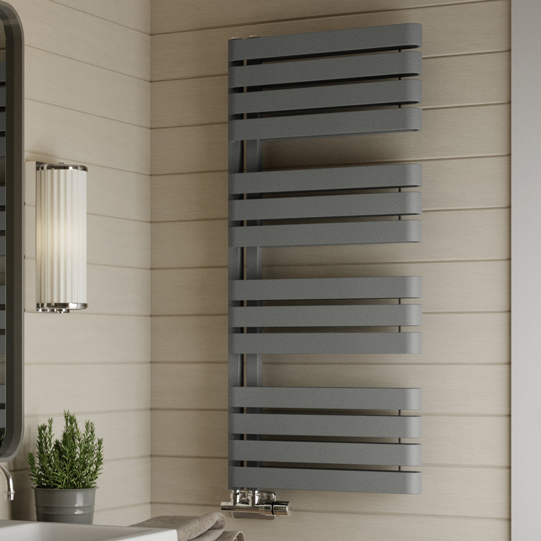 Terma Warp S Heated Towel Rail Salt N Pepper 2605Btu 1110 X 500Mm - Image 3