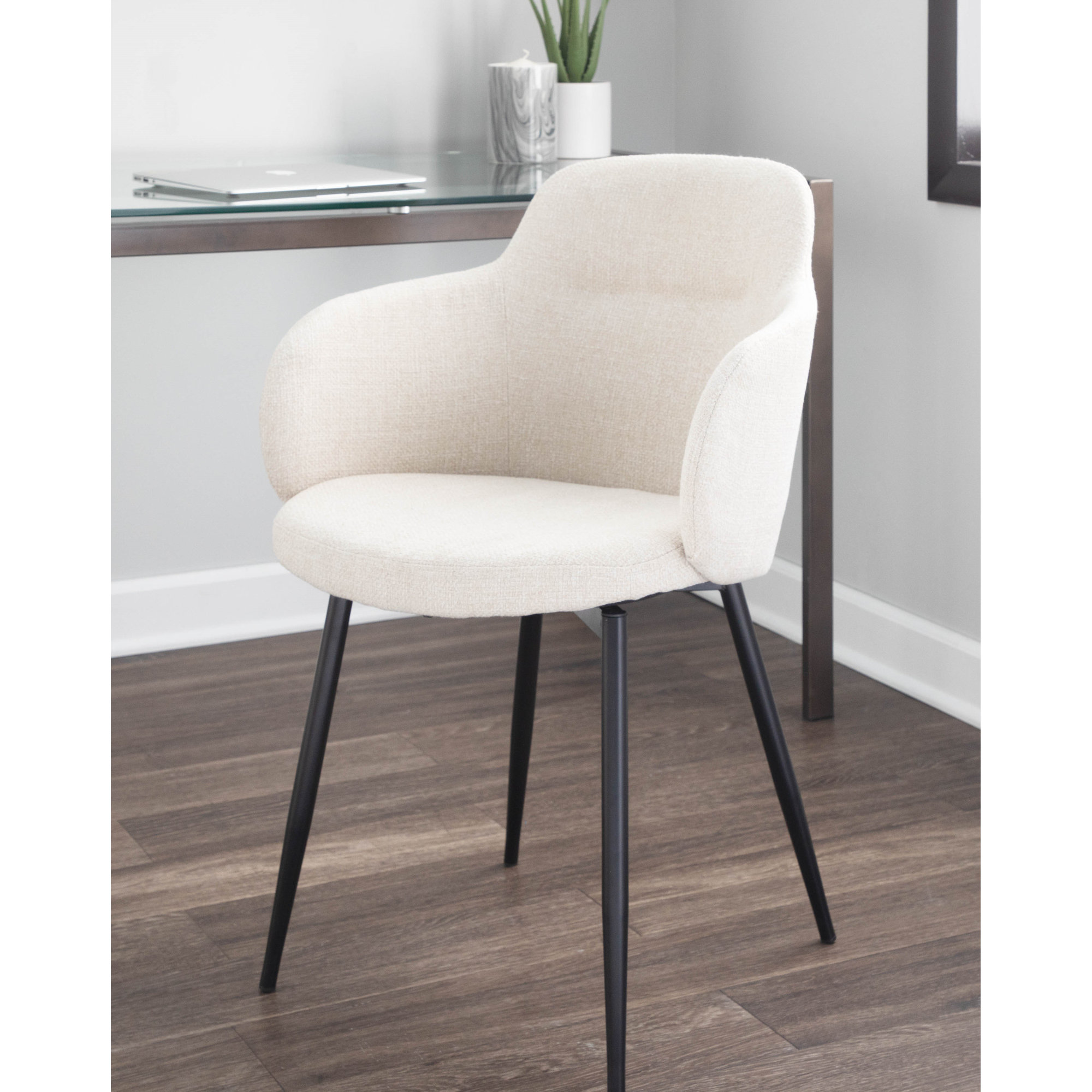 Shofner Upholstered Arm Chair, Cream 