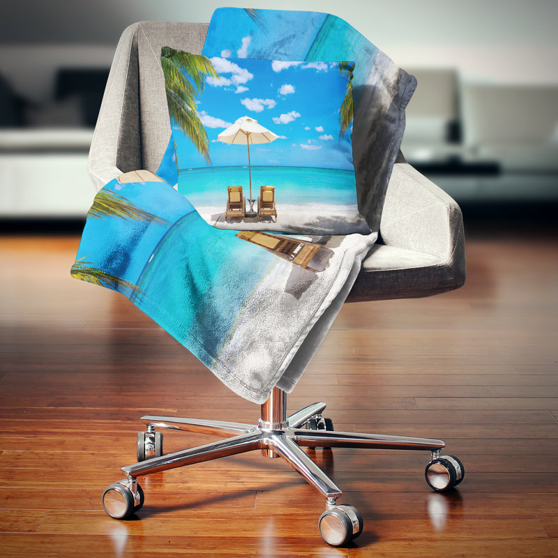 Oreiller avec chaises de mer avec chaises, 16 po x 1 po