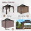 Abri de jardin extérieur en aluminium 12 pi x 10 pi-93681568-93681567