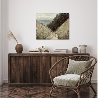 Reproduction d'art classique sur toile 30 x 24, route à La Cavée, Pourville, reproduction d'art classique sur toile 30 x 24. Estampe numérique et art musée de qualité pour la décoration murale.