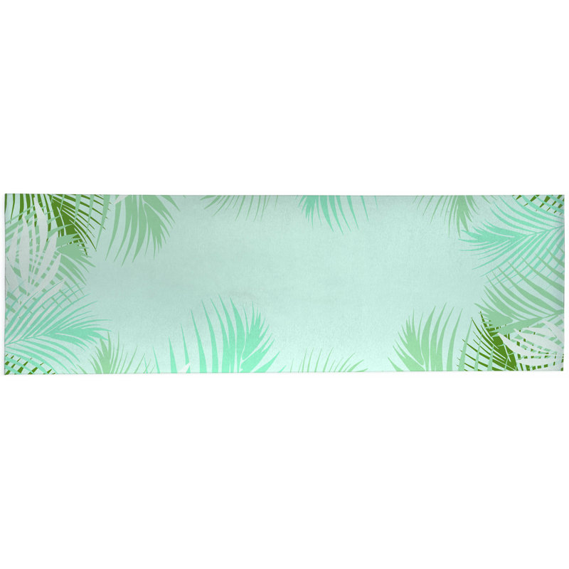 Waving Palm Outdoor Rug, Runner 2'6" x 8'