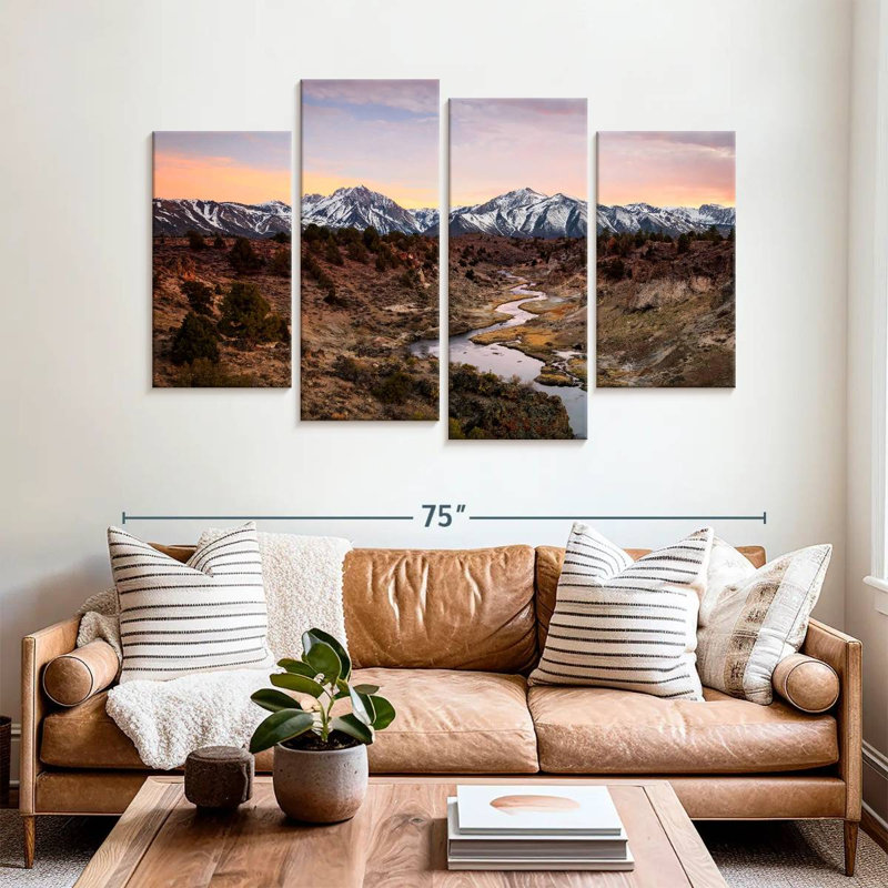 Alvord River And Snowy Mountains, 42" H x 68" W