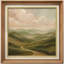 «Soft Green Hills and Winding Path Landscape», impression sur toile encadrée-2077572964-2077572965