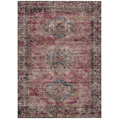 Machine Washable Indoor/Outdoor Labon ACN2170 Global Rug