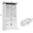 70 In Tall Bookshelf Farmhouse Bookcases With Doors And Drawer 6 Shelf Display Storage-1994626485