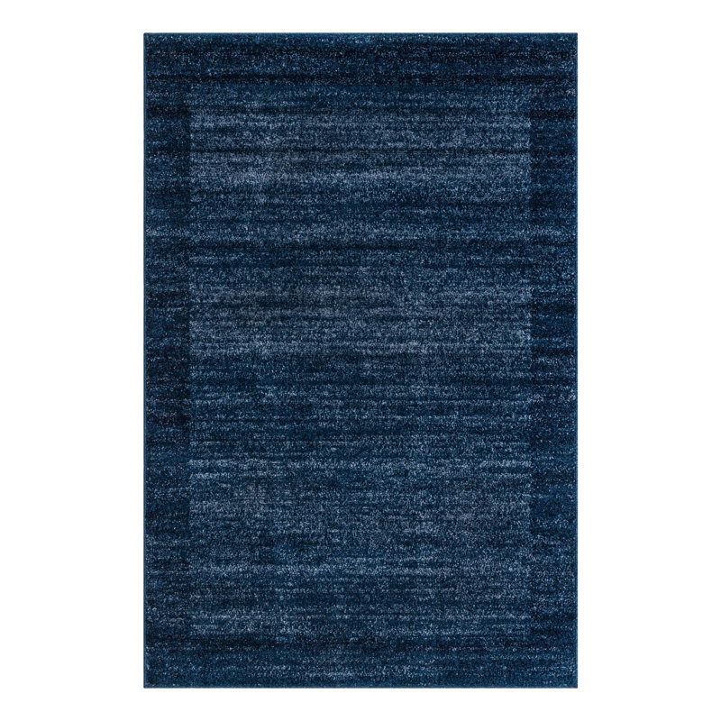 Tapis bleu marine Hermina, Rectangle 4 pi 1 po x 6 pi 1 po