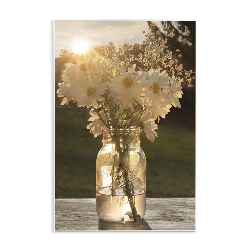 «Warm Meadow Daisies» Mason Jar, H 15 po x l 10 po