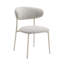 Chaise d'appoint en tissu gris clair, ensemble de 2