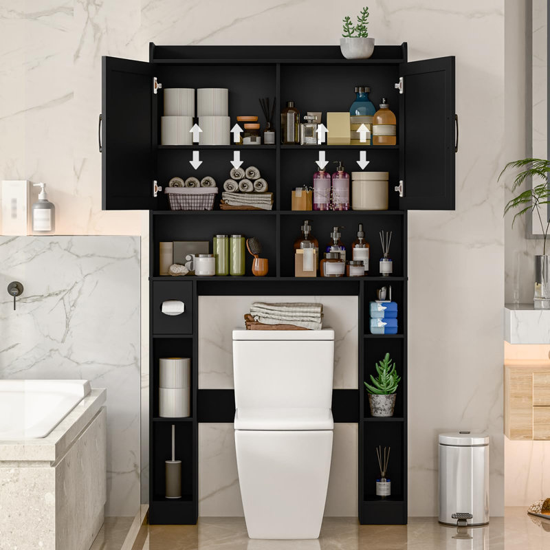 Over The Toilet Storage Cabinet, Black
