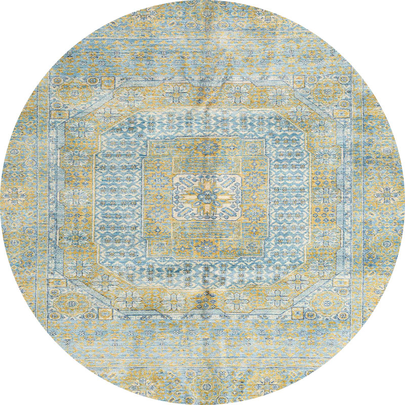 Southwestern Indoor Rug, Round 5'