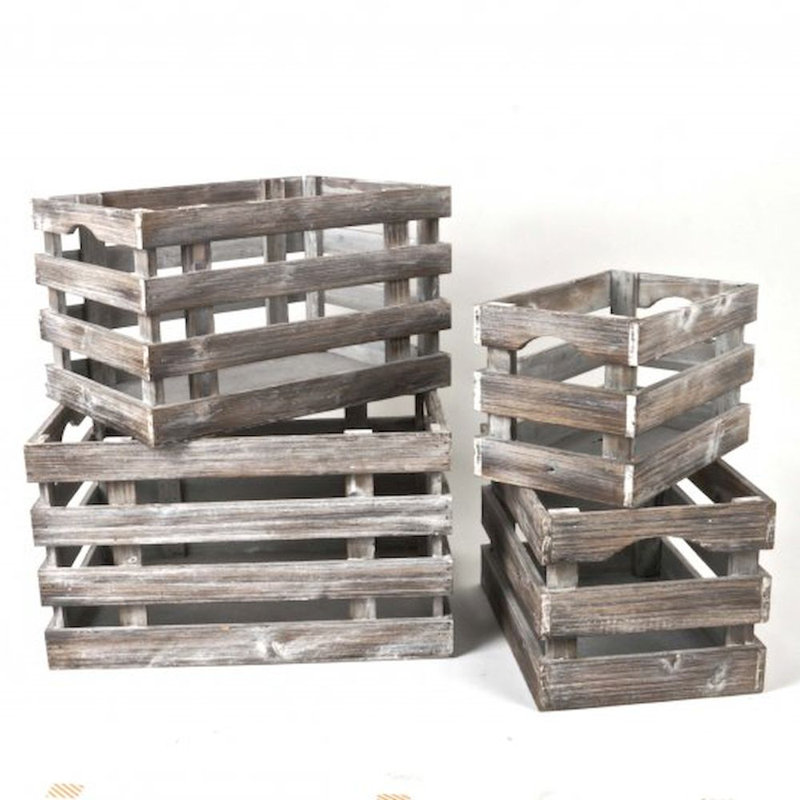 August Grove® Solid Wood Crate