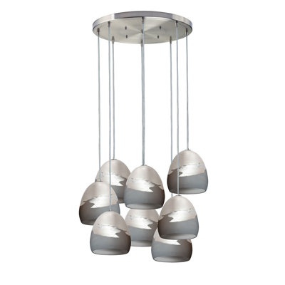 Lustre en forme de dôme à 8 lumières